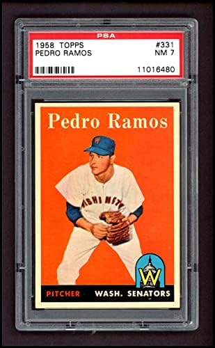 1958 Topps 331 от Педро Рамос Вашингтон Сенатърс (Бейзболна картичка) PSA PSA 7.00 сенатърс