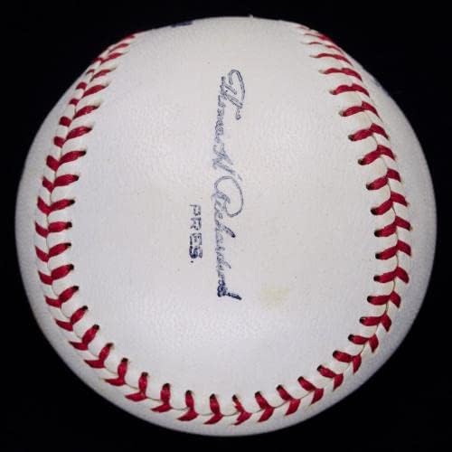 Ефектен Играта на топка с автограф на Джаки Робинсън - Огромна машина! JSA LOA Класира 8 - и Бейзболни топки с автографи