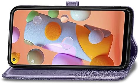Калъф COTDINFORCA Samsung Galaxy A11, кожен калъф-портфейл с панти магнитна закопчалка, калъф за телефон Galaxy A11, калъф с отделения за карти, защитен калъф за Samsung Galaxy A11. SD Мандала - ?