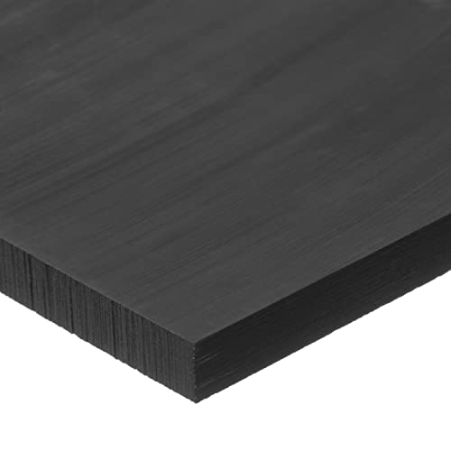 Пластмасов лист от гомополимера ацеталя Delrin, черен, дебел 3 инча х 12 см височина х 12 см дължина