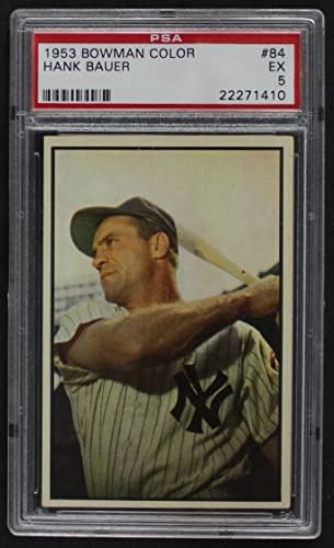 1953 Боуман 84 Ханк Бауър Ню Йорк Янкис (Бейзболна картичка) PSA PSA 5,00 Янкис
