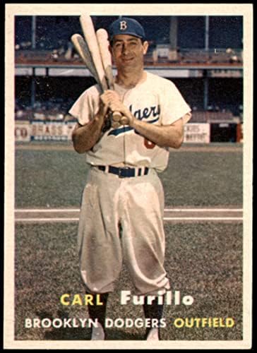 1957 Topps # 45 Карл Furillo Бруклин Доджърс (Бейзбол карта) EX/MT+ Доджърс