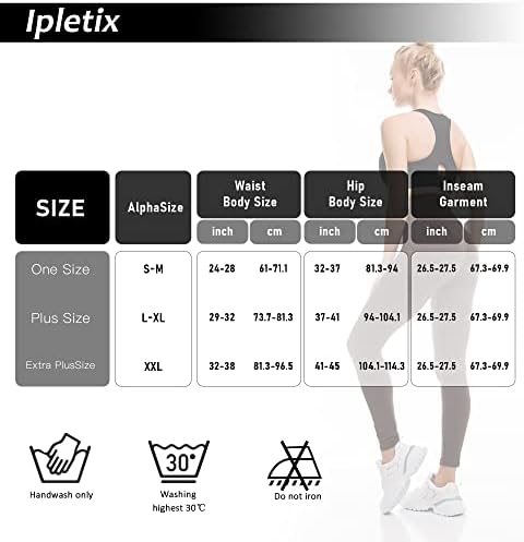 Дамски Гамаши Ipletix с джобове, 3 опаковки Женски Леггинсов Черен Цвят, Панталони за йога с висока талия и контрол на корема