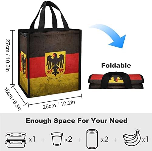 Немски Флаг с Германския Орел Обяд-Бокс Хладилник за Лед Чанта-Тоут Самозалепваща Чанта за Преносим Работния