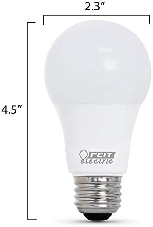 Led лампа Feit Electric A19 със средна електрическата крушка на база E26 - Еквивалента на 60 W - Срок на служба 10 години - 800 Лумена - Ярка бяла светлина 3000 До - Без регулиране на ярк