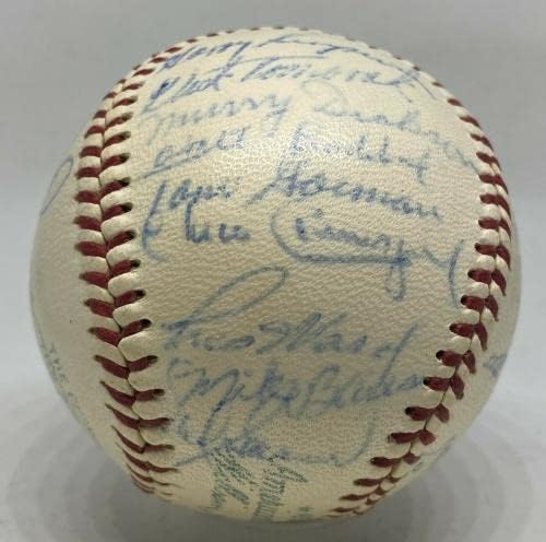 1958 Екип А е 25 пъти Подписа бейзболен договор С РОДЖЪР МАРИСОМ, за Новобранец на Годината на AUTO PSA/DNA 7 LOA - Бейзболни топки с автографи