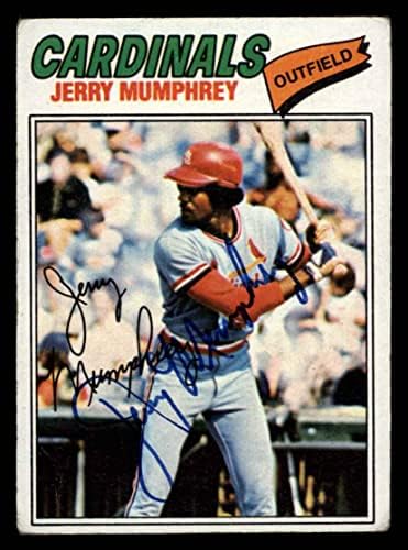 1977 Topps 136 Джери Мамфри Сейнт Луис Кардиналс (Бейзболна картичка) Автограф на Кардиналите
