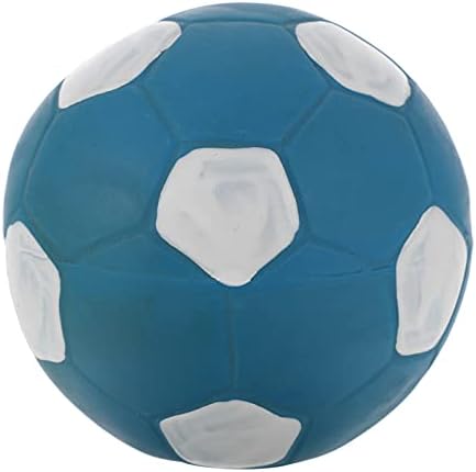 Ipetboom Balls Латекс Сини Играчки за Кучета от Средни Кусания, Упражнения със Звуков Топката с Подарък, Футболни