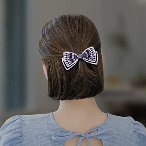 SDFGH Шнола за коса Дамски Лъжичка на гърба си Ретро Прическа с Лък, Украса за Коса, горна Шнола (Цвят: A, размер: