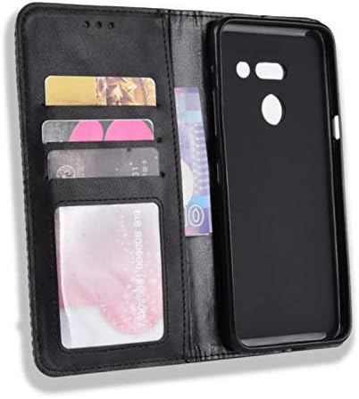 Калъф HualuBro LG G8 ThinQ, Калъф LG G8, устойчив на удари Чанта-портфейл от Изкуствена кожа в ретро стил, Панти калъф-книжка с отделения за карти и магнитна закопчалка за телеф