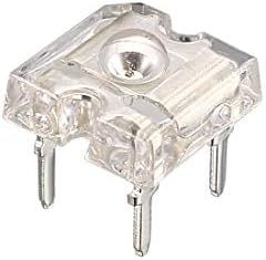 uxcell 50шт 3 мм и ЧЕРВЕНА Пираня внасяни диод Led Лампа Кръг Супер Поток 4 за КОНТАКТ Прозрачна Лампа 1,8-2