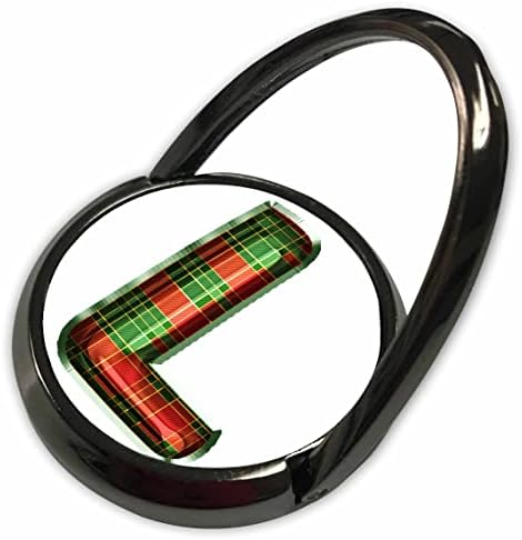 3dRose Сладък Червени и зелени коледни Каре пръстени с монограм във формата на буква L за телефон (phr-371617-1)