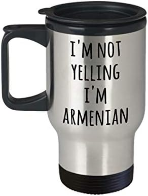 Арменската Пътна Чаша HollyWood & влакното наблизо Аз не крещя, аз не с договор е Забавна Чашата за Кафе с Кляпом,