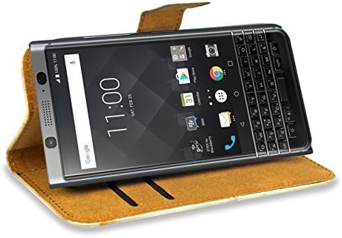Калъф Foneexpert BlackBerry Keyone, калъф за BlackBerry Keyone, с красив набивным дизайн, кожена поставка, панти