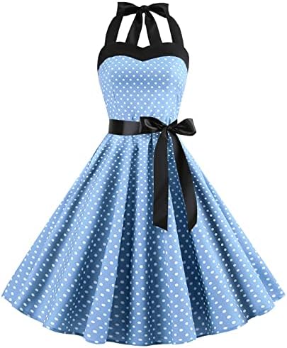 На 4 юли, Женствена рокля на 50-те години, Винтажное един Коктейл Рокля на спагети презрамки с Принтом на Американското,