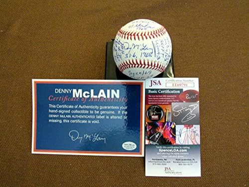 Дени Макклейн 68 Ws Mvp Тайгърс Мики Мэнтл Автографированный Авто Oml Baseball Jsa 2 - Бейзболни топки с автографи