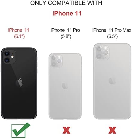 Калъф Defencase за iPhone 11, Чанта-Портфейл за iPhone 11 за жени и Мъже, Здрава Кожена Магнитен Флип-Ремък,