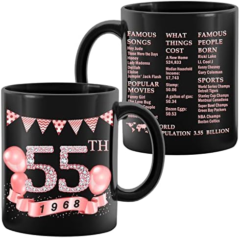 Подаръци за 55-ия рожден ден Tillfuru за жени, Информация за 1968 г.-Чаша на 55-ия рожден ден, Подаръци за 55-ия