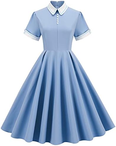 Жена Винтажное рокля на 1950-те години В Ретро Стил Коктейл рокли за Абитуриентски бал в стил Одри Хепбърн,
