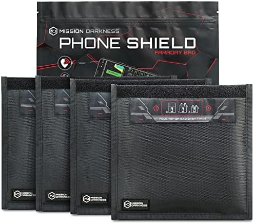 Чанта Фарадей Mission Darkness без стъкла за мобилни телефони (4 опаковки) // Защита на устройства за правоприлагащите