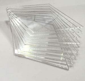 Блестящо Папагали DIY Проекти Акрилен Прозрачен Пластмасов лист от Плексиглас 2 мм |12x12 Инча | Прозрачен)