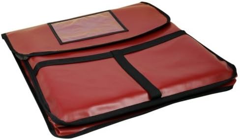 Thunder Group, червена чанта за пици с размер 18x18 инча, побира 2 пици с диаметър 16 см.