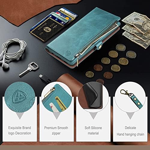 XcaseBar за Samsung Galaxy а a53 5G Чанта-портфейл с цип 【Заключване RFID】 Титуляр за кредитни карти, флип-за