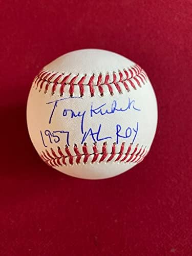 Тони Кубек С автограф (JSA) 57 РОЙ Инс. Официален бейзбол (Vintage) Бейзболни топки Янкис с автограф
