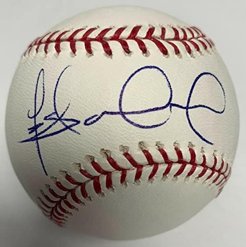 Фреди Сандовал подписа Договор с Висша Лига на MLB Бейзбол PSA W40037 - Бейзболни Топки С Автографи