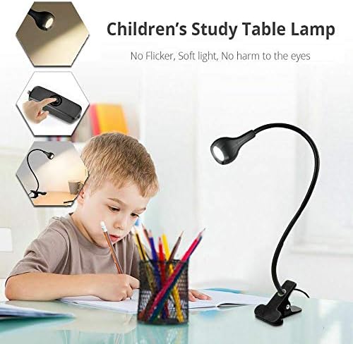 Led Лампа за четене, Портретно лампа за защита на очите, USB-Акумулаторна Лампа за четене, Гъвкава USB-Лампа