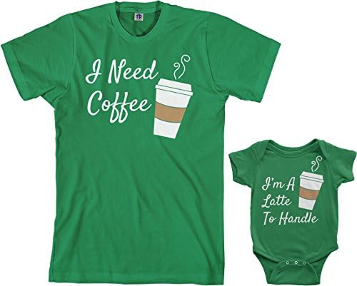 Комплект за Детско боди Threadrock Coffee & Latte и мъжки тениски в тон