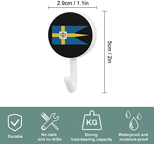 Кралския Шведски Флаг 10 Бр Пластмасова Кука Прекрасно на Стената Куки Кука за Ключове за Дома на Кухненските Врати