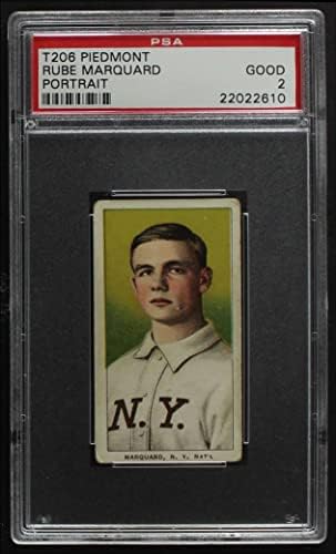 1909 T206 POR Rub Марквард Ню Йорк Джайентс (Бейзболна картичка) (Портрет) на PSA PSA 2.00 Джайентс