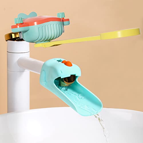 Удължителен кабел дръжка кран Gloexeolg и Комплект Разширители на чешмата за Миене на ръце деца (Син)