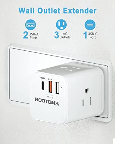 Комплект ROOTOMA, монтиране на зарядно устройство, USB конектор USB C и 3 контакти, ключове, удължаване с множество