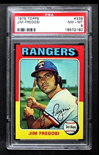 1975 Topps 339 Джим Фрегоси Тексас Рейнджърс (Бейзболна картичка) PSA PSA 8.00 Рейнджърс