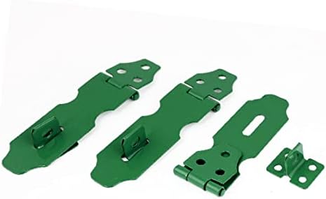 X-DREE 3 бр. Комплект зелени метални ключалки за вратите на гардероба дължина 10,5 см (Puertas de 3 piezas para