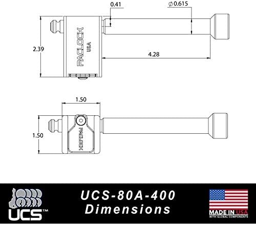 Заключване благополучно ремарке PACLOCK UCS-80A-400 купя в съответствие с американския закон, и болт с 5/8 за приемниците 4, черен анодизиран. Стипца, 6-пинов цилиндър за по-го?