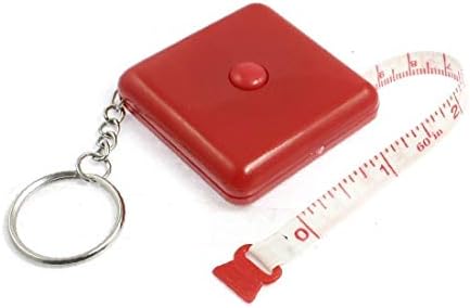 X-DREE Red Shell Нажимная бутон, определяне на измерительную лента от стъклени влакна 1,5 м 60 (Cáscara roja