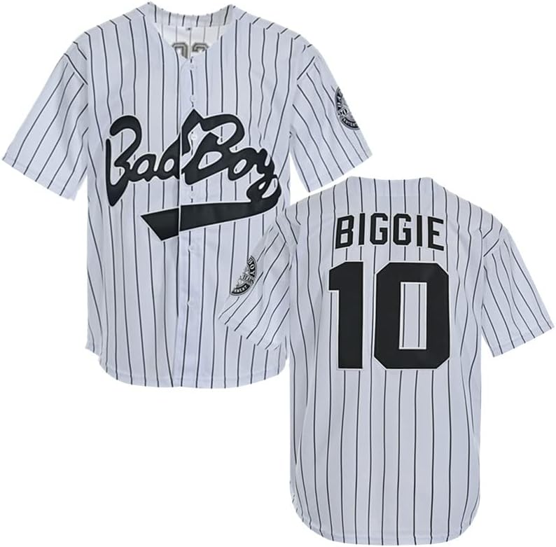 Мъжки t-shirt Smalls 10 Bad Boy 90-те в стил Хип-Хоп, Черно и Бяло Прошитая Бейзболна Фланелка от Филма