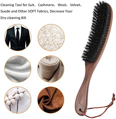 Четка от косъм на Глиган BFWood за дрехи, Бамбук Четка за Коса за Статично въздействие и масаж на кожата на
