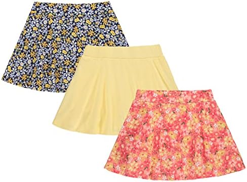 BTween 3 серии по къси панталони за момичета - Детски Поли-скутери - Многопластови къси панталони с цветни,