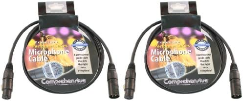 Комплект от 2 микрофонных кабели Performer series Lo-Z с XLR конектори Neutrik Black/Nickel с дължина 20 фута