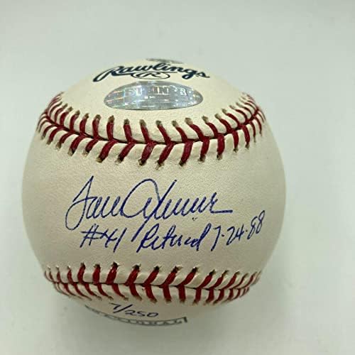 Това Siver №41 Пенсиониран 7-24-1988 Влезе в Залата на Славата на MLB Бейзбол JSA COA - Бейзболни топки с автографи