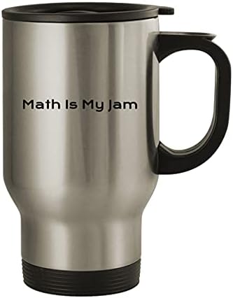Molandra Products Математика Is My Jam - Пътна Чаша от Неръждаема Стомана за 14 грама, Сребриста