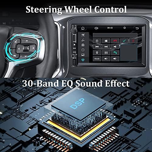 Автомобилна стерео система на двоен Din с Bluetooth Carplay/ Android Auto, Автомобилна стерео система със 7-инчов