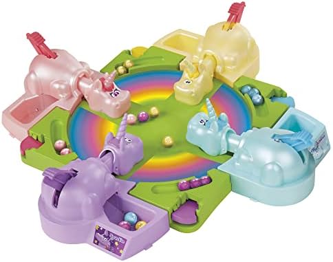 Настолна игра Hasbro Gaming Hungry Hippos Unicorn Edition / Предучилищна игра за деца на възраст от 4 години