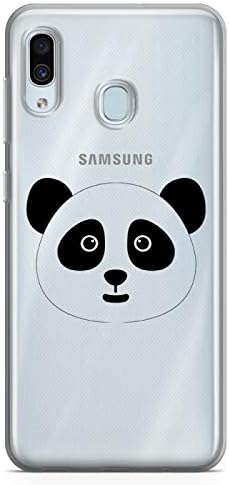 Калъф ZOKKO за Samsung A40 Panda Прозрачни Меки Черно Мастило