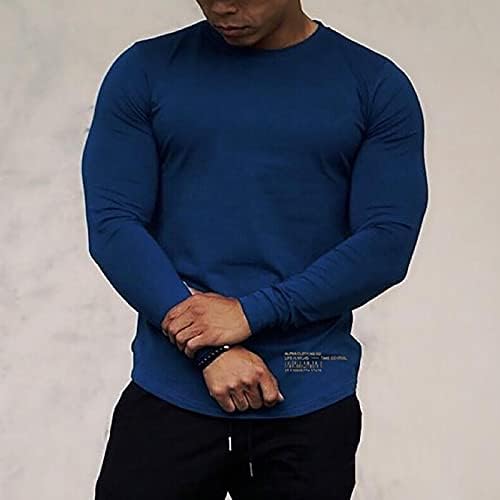 Мъжки Пуловер с дълъг ръкав, Стрейчевые Активни Тениски, Ежедневни Удобни Ластични Свитшоты Slim Fit, Есенни