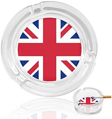 Флаг На Англия Флаг Стъклен Пепелник Кръг Цигара В Пепелника На Притежателя Калъф За Домашния Офис Вътрешна